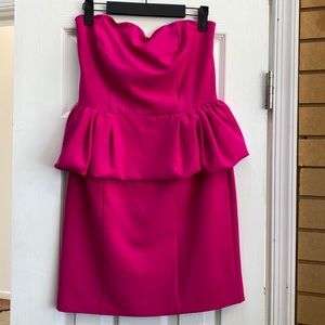 Strapless hot pink dress. New without tags